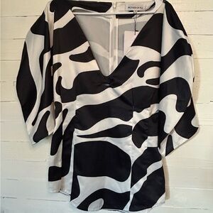 NWT Mother of All Jessica Zebra mini dress. Beautiful black and white, women’s M